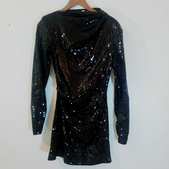 Zara Black Sequin Party Dress - Picture 8 of 16